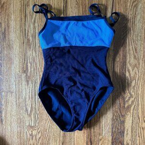 Vintage Mainstream dark & bright blue swimsuit. Size 10.